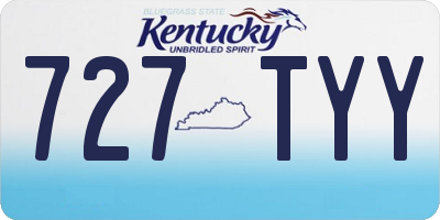 KY license plate 727TYY
