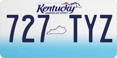 KY license plate 727TYZ