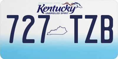 KY license plate 727TZB