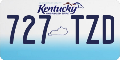 KY license plate 727TZD