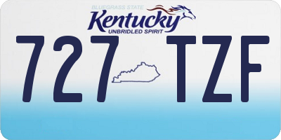KY license plate 727TZF