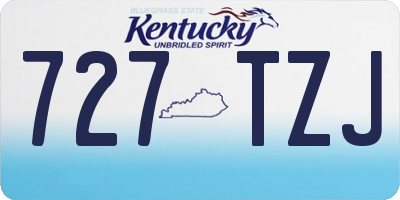 KY license plate 727TZJ