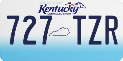KY license plate 727TZR
