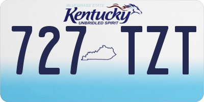 KY license plate 727TZT
