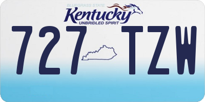 KY license plate 727TZW