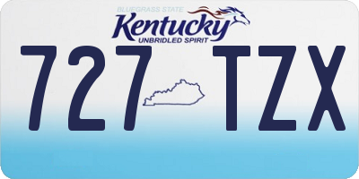 KY license plate 727TZX