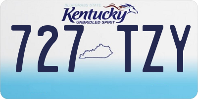 KY license plate 727TZY
