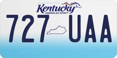KY license plate 727UAA
