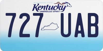 KY license plate 727UAB