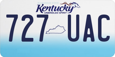 KY license plate 727UAC