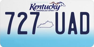 KY license plate 727UAD