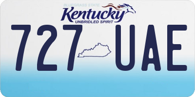 KY license plate 727UAE
