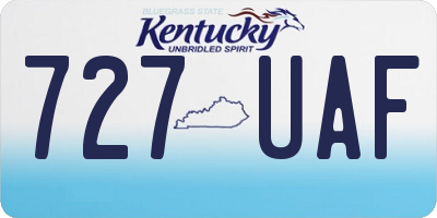 KY license plate 727UAF