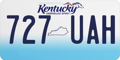 KY license plate 727UAH