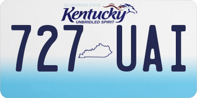 KY license plate 727UAI