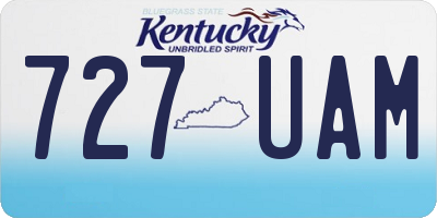 KY license plate 727UAM
