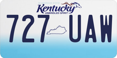 KY license plate 727UAW