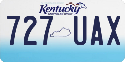 KY license plate 727UAX