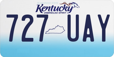 KY license plate 727UAY