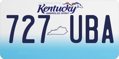 KY license plate 727UBA
