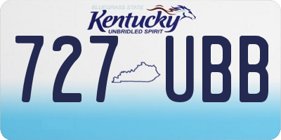 KY license plate 727UBB