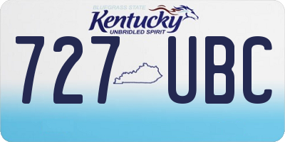 KY license plate 727UBC