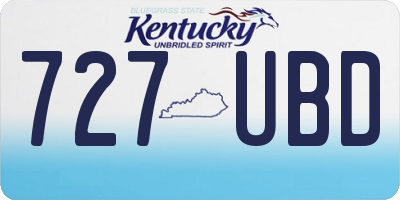 KY license plate 727UBD