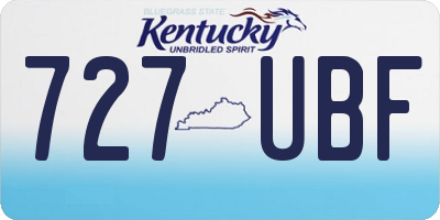 KY license plate 727UBF