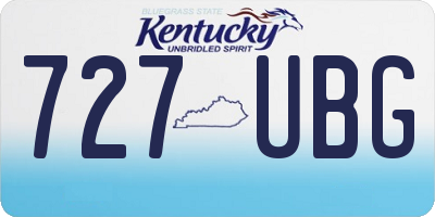 KY license plate 727UBG
