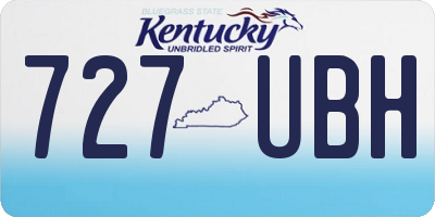 KY license plate 727UBH