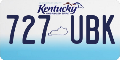 KY license plate 727UBK