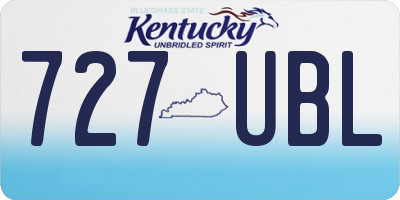 KY license plate 727UBL