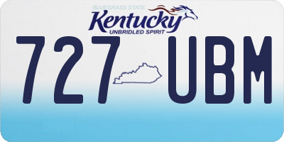 KY license plate 727UBM