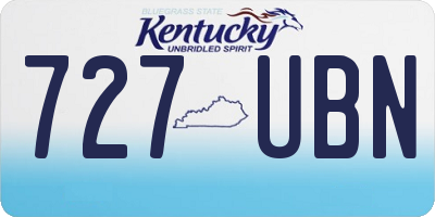 KY license plate 727UBN