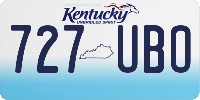 KY license plate 727UBO