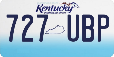 KY license plate 727UBP