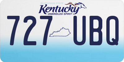 KY license plate 727UBQ