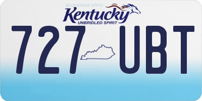 KY license plate 727UBT