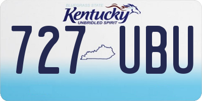 KY license plate 727UBU