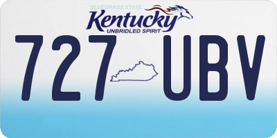 KY license plate 727UBV