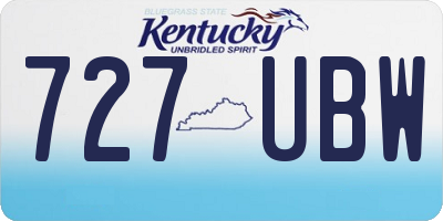 KY license plate 727UBW