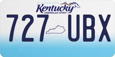 KY license plate 727UBX