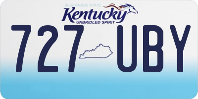 KY license plate 727UBY