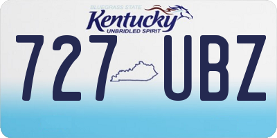 KY license plate 727UBZ