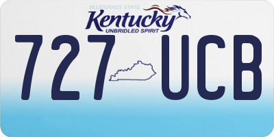 KY license plate 727UCB