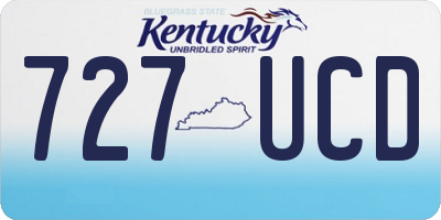 KY license plate 727UCD