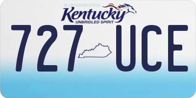 KY license plate 727UCE