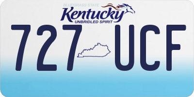 KY license plate 727UCF
