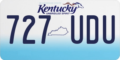 KY license plate 727UDU
