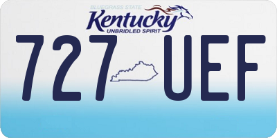 KY license plate 727UEF